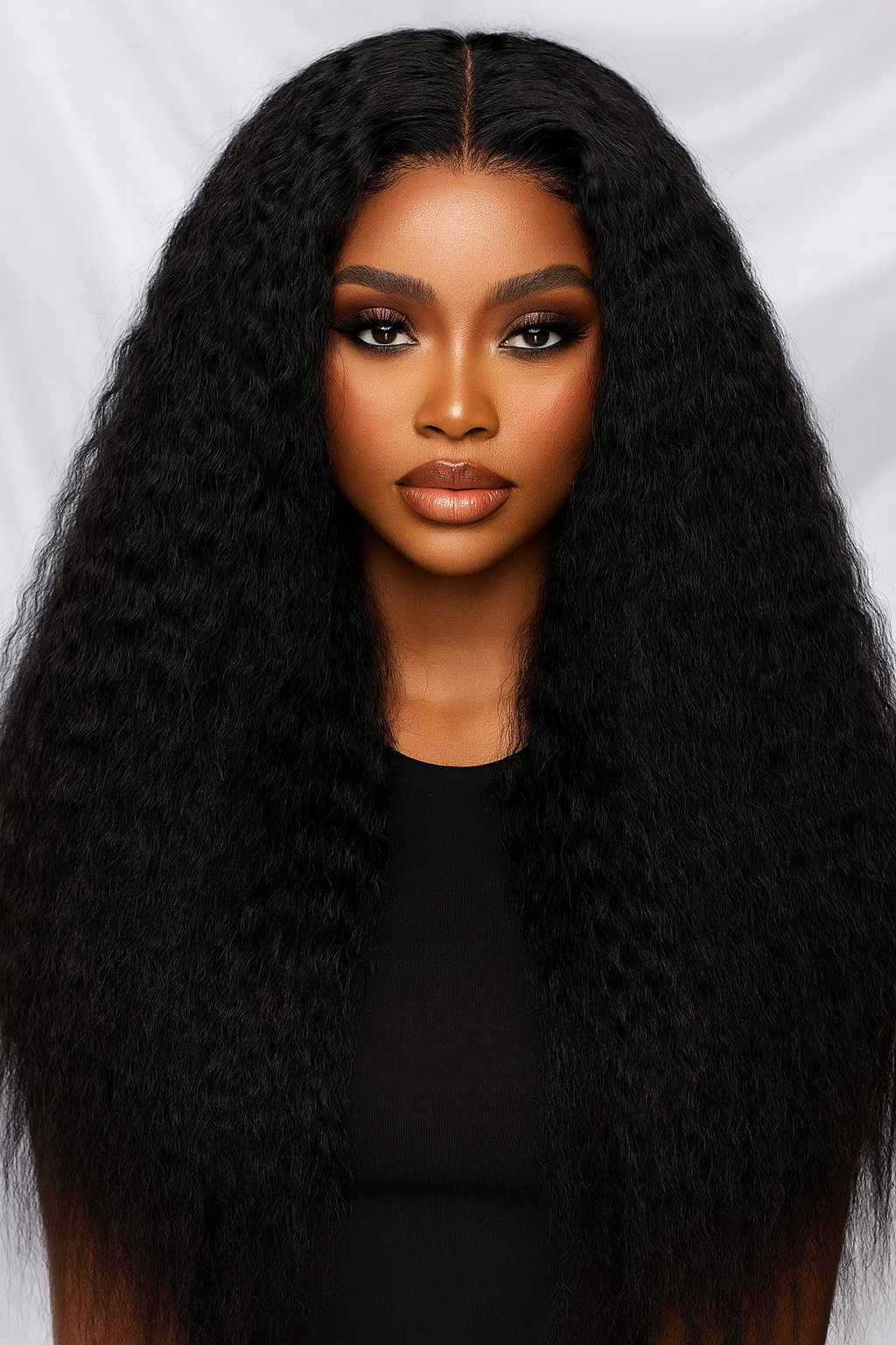 Long Wavy Water Kanekalon Heat Resistant Wig - Human Blend